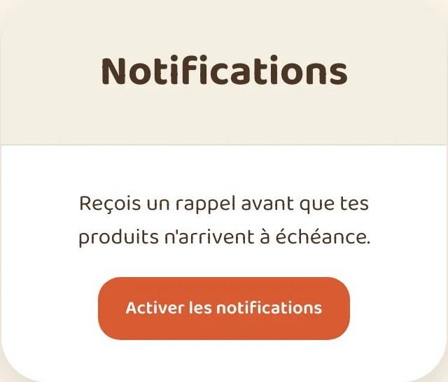 Scheda di attivazione delle notifiche di Pistash